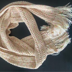 Elegant Cream Knit Scarf